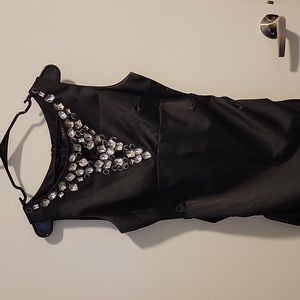 Marin Black Satin dress Size L